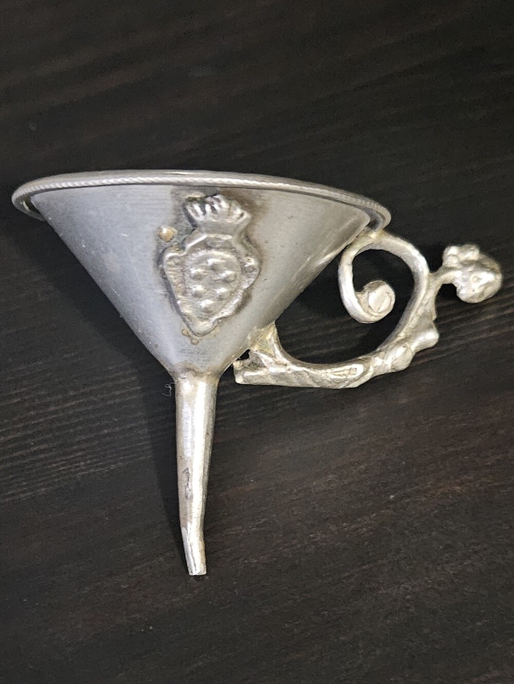 Antique Silver Plated Parfum Funnel VTG Ornate Perfume Funnel French Or Italian